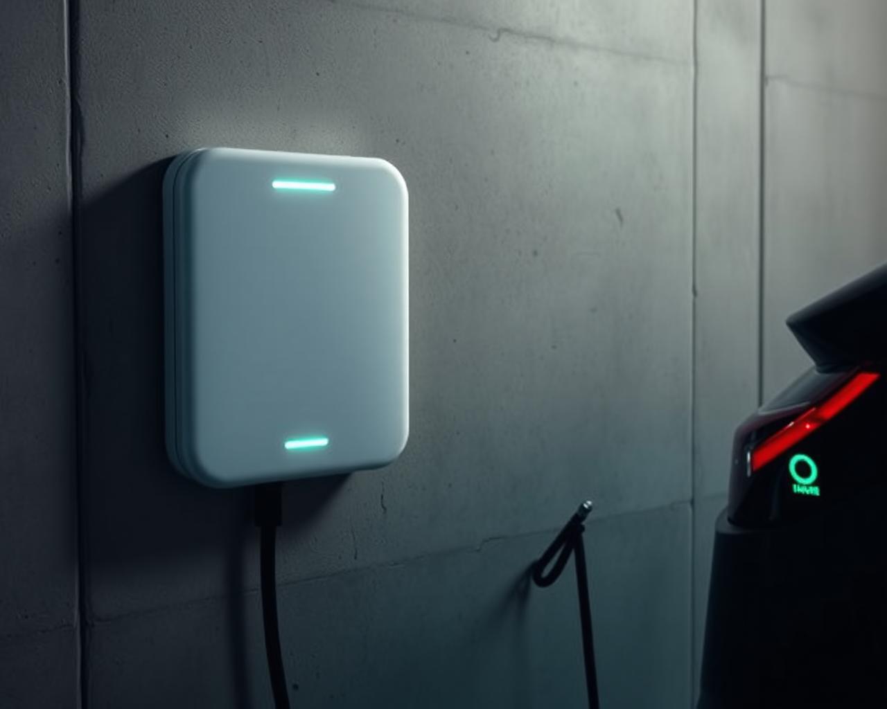 Borne de recharge murale installée